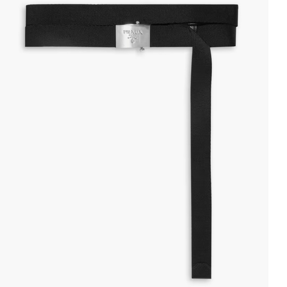 Prada Textured Leather-Trim Belt, 80cm - Picture 2 of 3